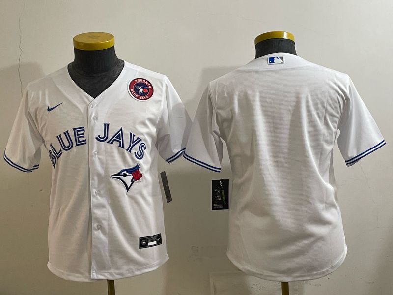 Youth 2025 Toronto Blue Jays Blank White Game Nike MLB Jersey style 011->youth mlb jersey->Youth Jersey